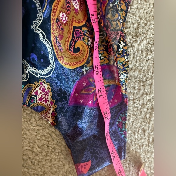 Lucie Ann II Vintage Vibrant Blue and Purple Chemise - Picture 9 of 9